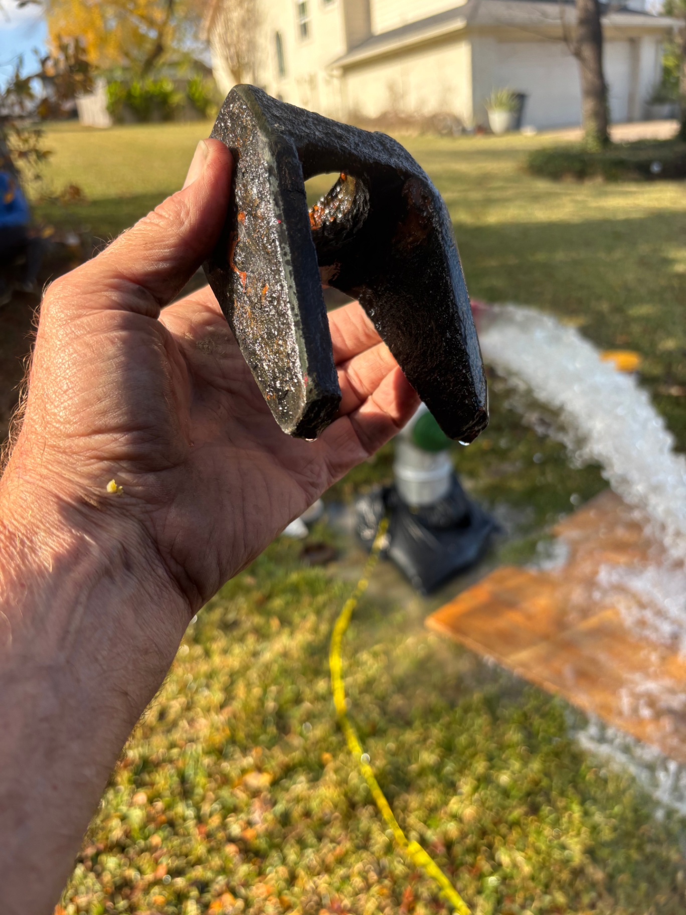 Debris and scale removed from pipeline